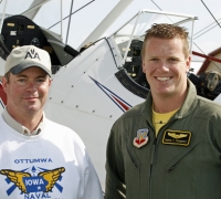 Viper West pilot Capt. Russ Piggott with Bob Matthews