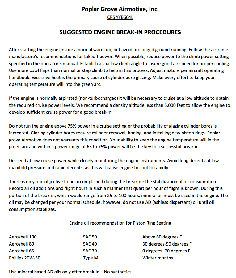 Break-In Procedures for Remanufactured Engines – Baril Engine